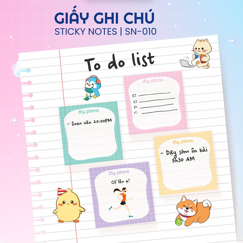 Thiên Long - Giấy Ghi Chú PET 73x73mm SN-010