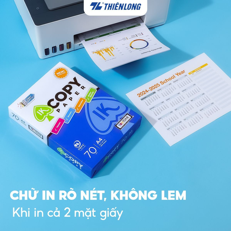 IK - Giấy Photo Copy Paper A4 70gsm (500 Tờ/Ream)