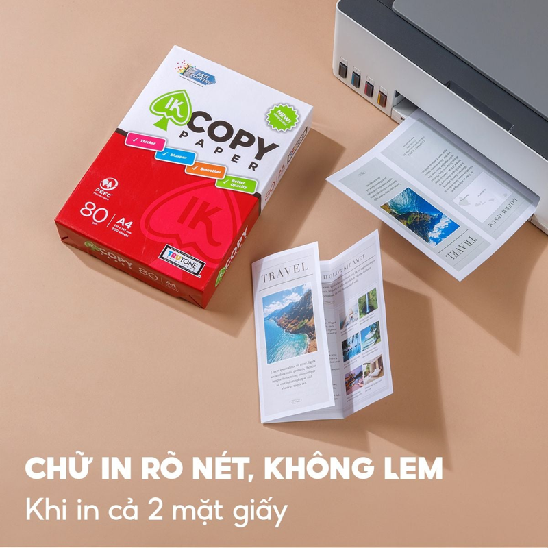 IK - Giấy Photo Copy Paper A4 80gsm (500 Tờ/Ream)