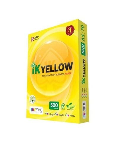 Ream Giấy IK Yellow A4 80gsm