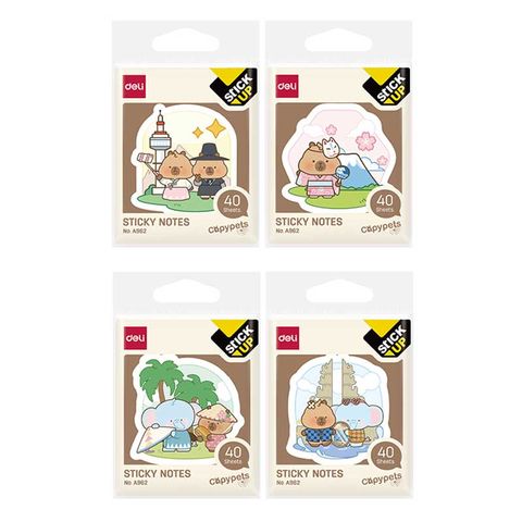 Deli - Giấy Note Capypets 65.5mm 40tờ EA962 (Giao mẫu ngẫu nhiên)