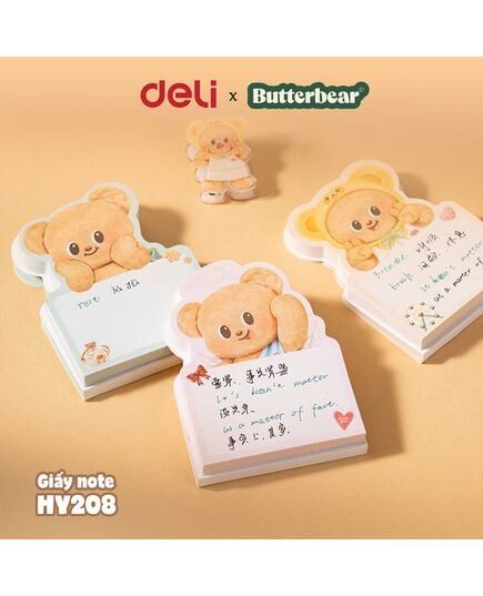 Giấy Nhắn Deli Gấu Bơ HY208