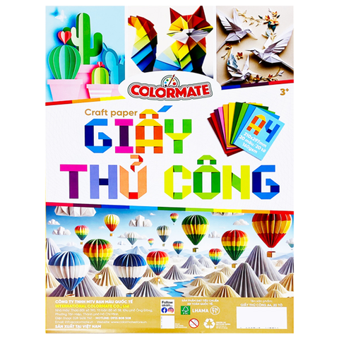 Giấy Thủ Công A4 160gsm  20tờ/Xấp