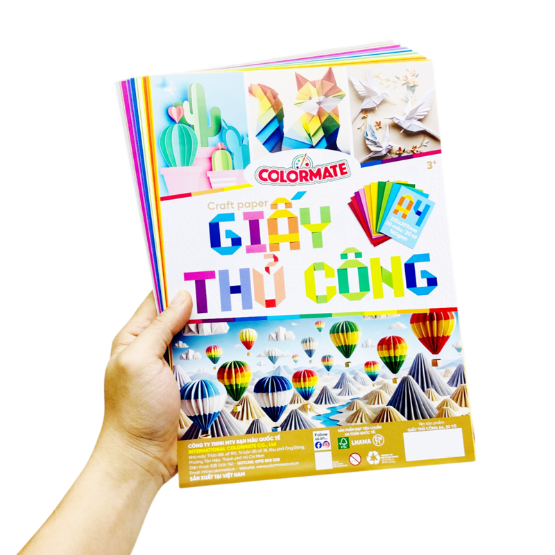 Giấy Thủ Công A4 160gsm  20tờ/Xấp