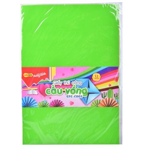 Giấy Thủ Công GTC-C003 12 Màu Khổ Vừa
