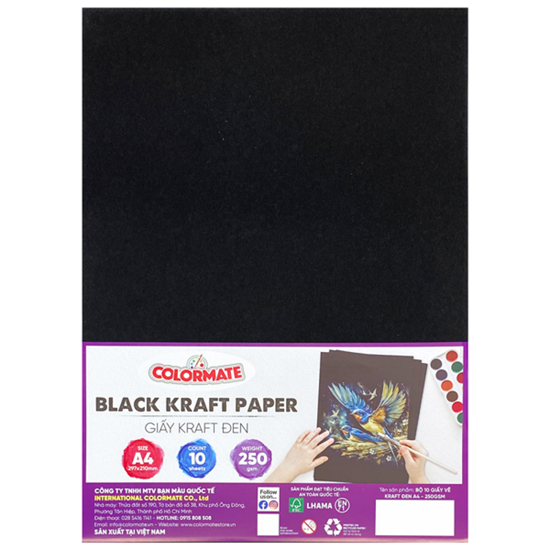 Colormate - Giấy Vẽ Đa Năng A5 250gsm (10 Tờ/Xấp)