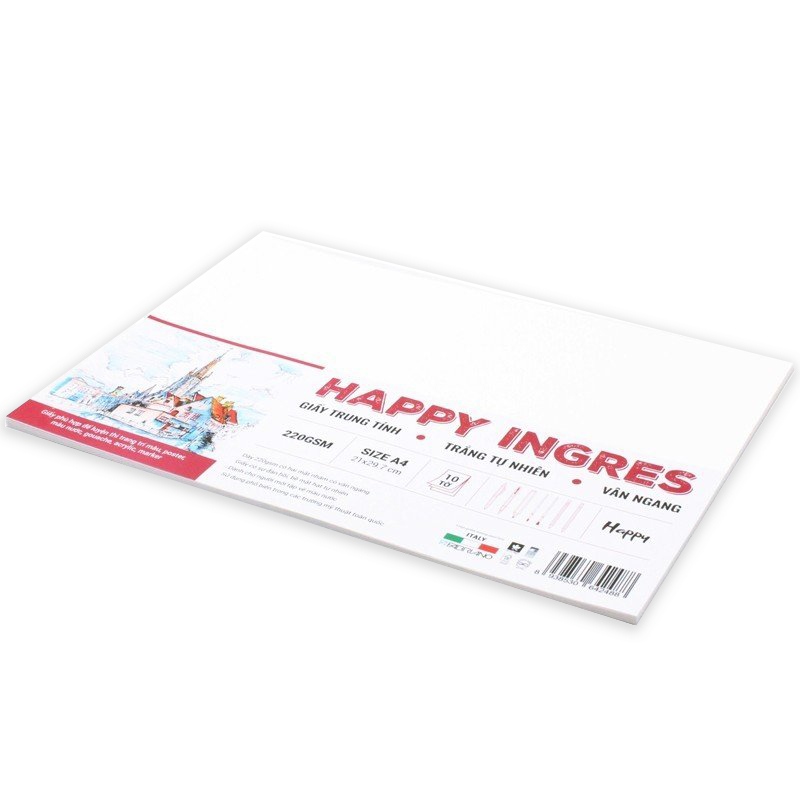 Giấy Vẽ Happy Ingres 220gms A4 10s HA220A4