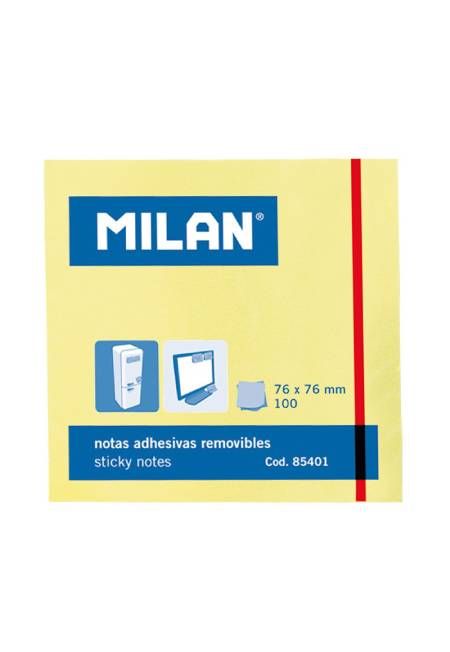 Giấy Note 76x76mm Milan 85401 - Màu vàng nhạt