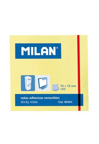 Giấy Note 76x76mm Milan 85401 - Màu vàng nhạt
