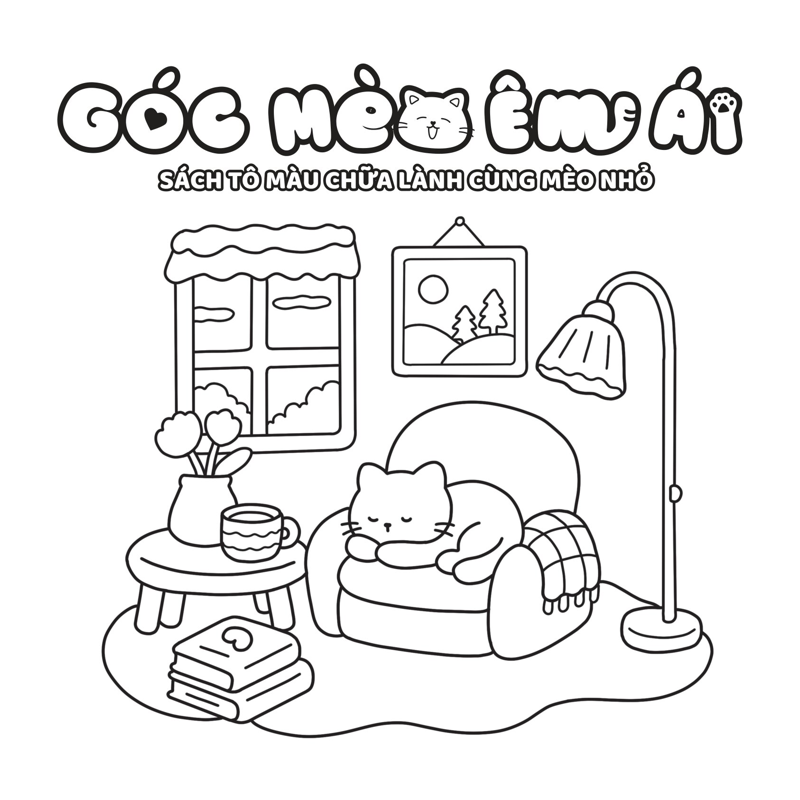 Góc Mèo Êm Ái - Sách Tô Màu Chữa Lành Cùng Mèo Nhỏ