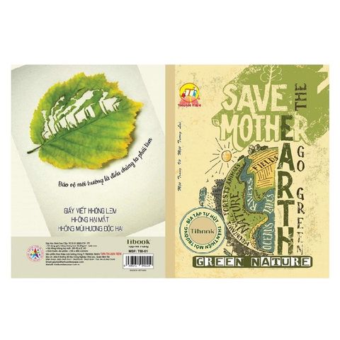Tập Vở Thuận Tiến 96T DL80 4OLY-NGANG GREEN NATURE (Bìa Tự Hủy)