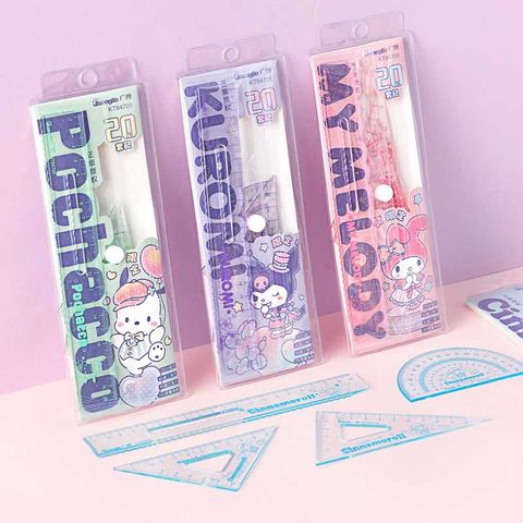 Sanrio-Guangbo - Bộ Thước Sr Gubkt84705 - 4 Chi Tiết 20Cm