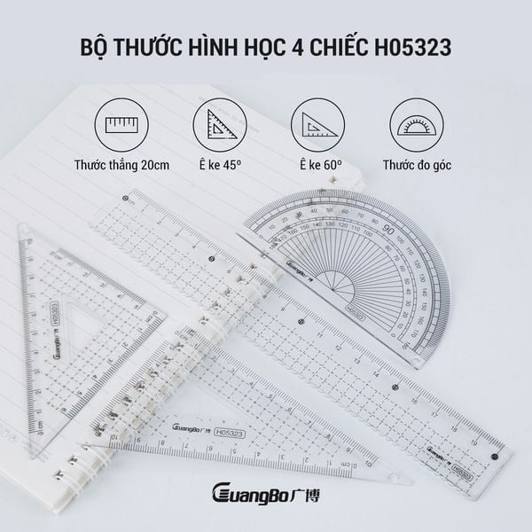 Guangbo - Thước Bộ Dẻo 4 Chi Tiết