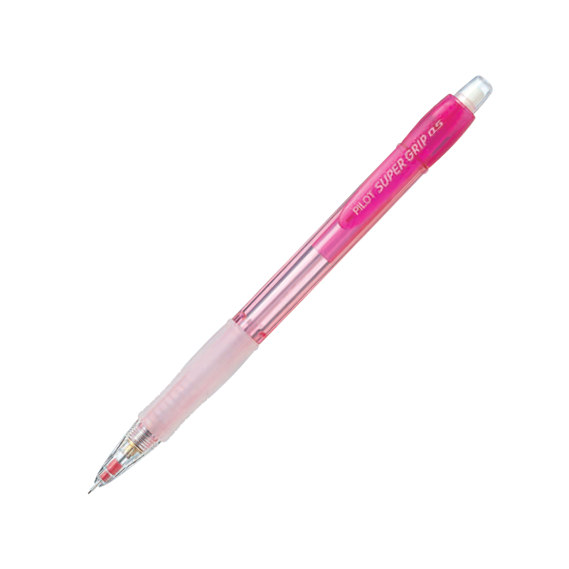 Bút Chì Bấm Super Grip Neon (Thân Đỏ) H-185N-R-2B Bình Tây