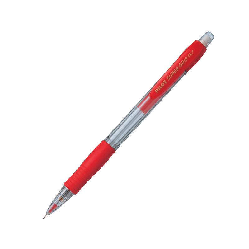Bút Chì Bấm Super Grip (Thân Đỏ) H-187-SL-R