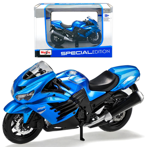 Maisto - Mô Hình Mô Tô Kawasaki Ninja ZX-14R 12020/MT39300 - Màu Xanh