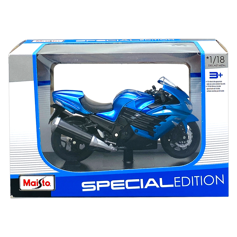 Maisto - Mô Hình Mô Tô Kawasaki Ninja ZX-14R 12020/MT39300 - Màu Xanh