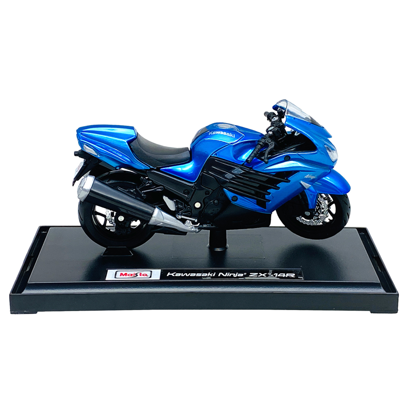Maisto - Mô Hình Mô Tô Kawasaki Ninja ZX-14R 12020/MT39300 - Màu Xanh