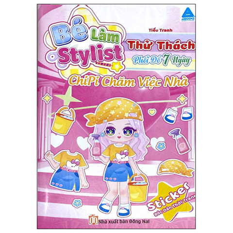 Bé Làm Stylist - Thử Thách Phối Đồ 7 Ngày - Chipi Chăm Việc Nhà - Sticker Bóc Dán Truyền Thống