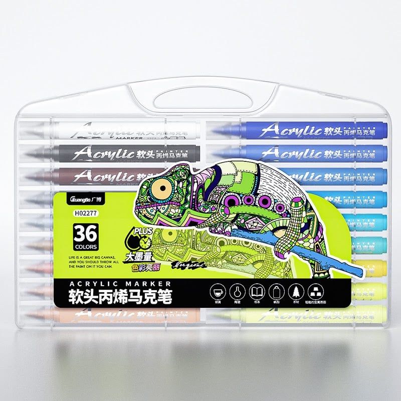 Guangbo - Viết Acrylic Marker 1 Đầu H02277-1 36 Màu