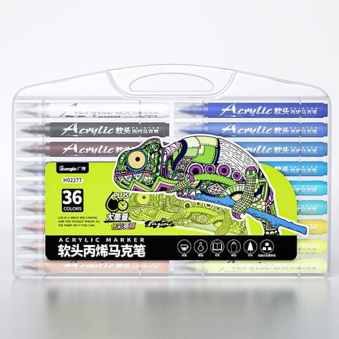 Guangbo - Viết Acrylic Marker 1 Đầu H02277-1 36 Màu