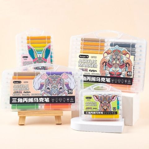 Guangbo - Viết Acrylic Marker 1 Đầu H02304-1 12 Màu