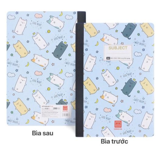 Sổ Bìa Bồi Subject A4 200 Trang-Hồng Hà