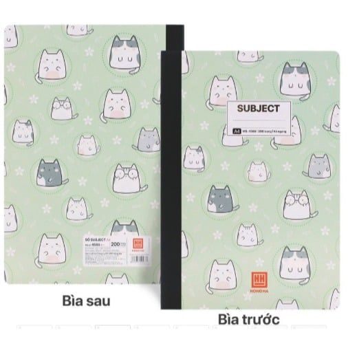 Sổ Bìa Bồi Subject A4 200 Trang-Hồng Hà