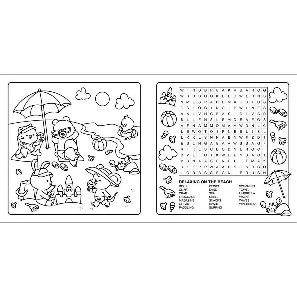 Happy Days - Clever Cuties Cosy Colouring & Word Search Book