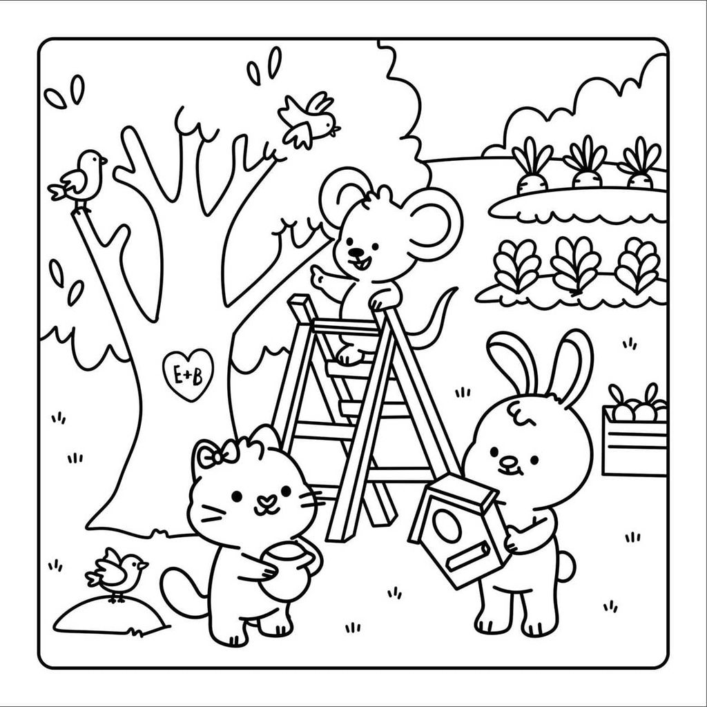 Happy Days - Deluxe Cosy Colouring Folder - Cool Cuties