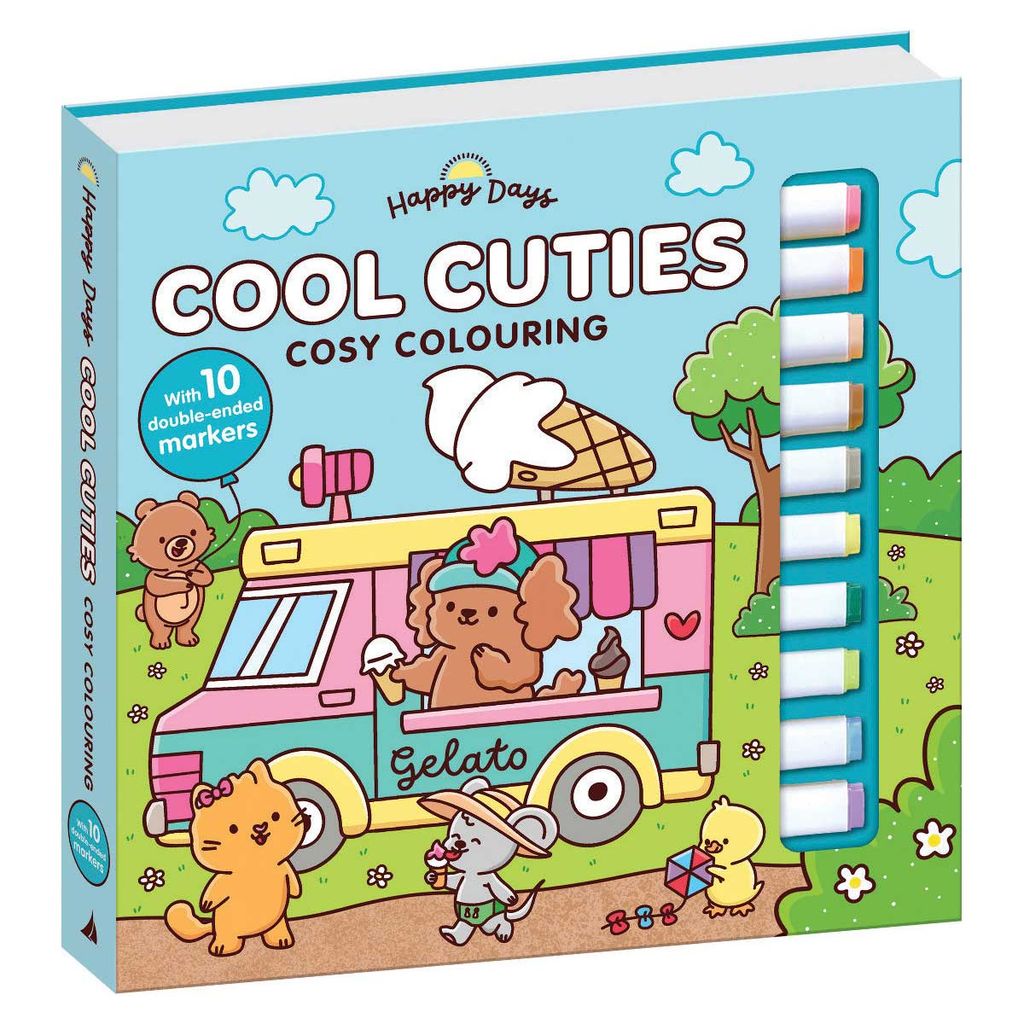 Happy Days - Deluxe Cosy Colouring Folder - Cool Cuties