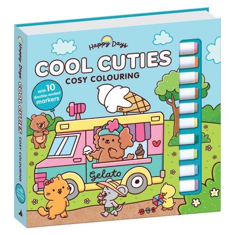 Happy Days - Deluxe Cosy Colouring Folder - Cool Cuties