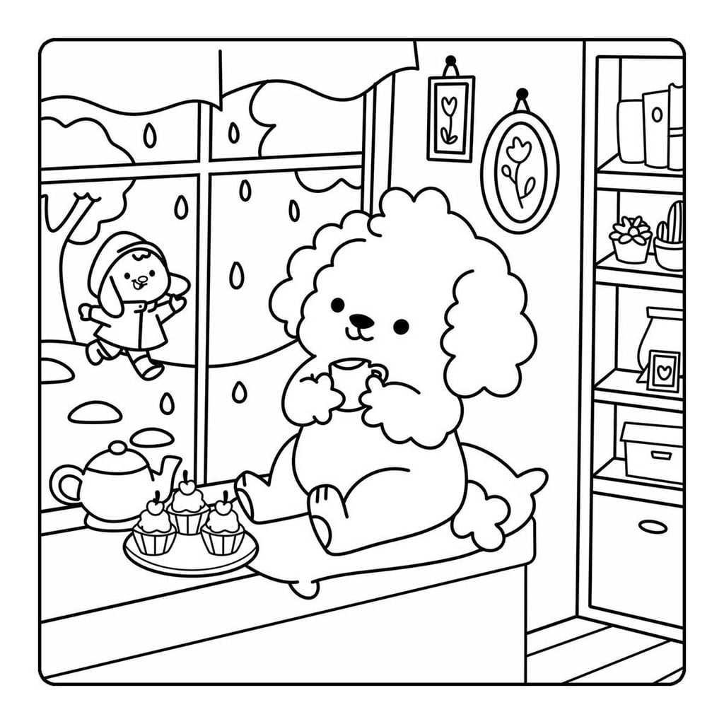 Happy Days - Little Cuties Cosy Colouring