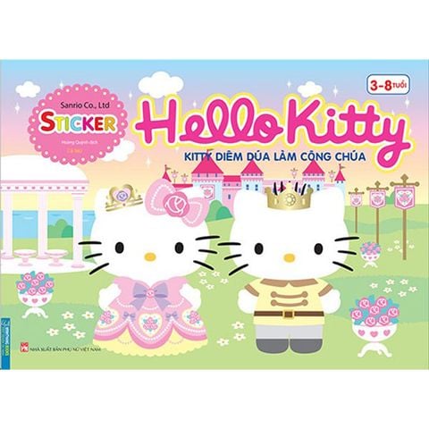 Sticker Hello Kitty - Kitty Diêm Dúa Làm Công Chúa (Tái bản năm 2023)