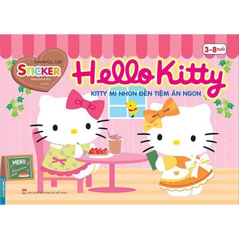 Sticker Hello Kitty - Kitty Mi Nhon Đến Tiệm Ăn Ngon (Tái bản năm 2023)