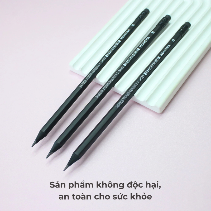 Hồng Hà - Bút Chì Gỗ Đen 2B Có Tẩy 3587