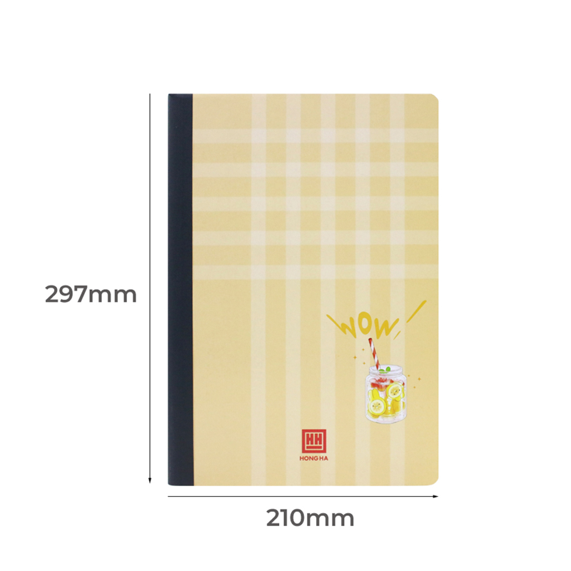 Hồng Hà - Sổ Bìa Bồi Wow A4 300tr 58gsm Caro 4653