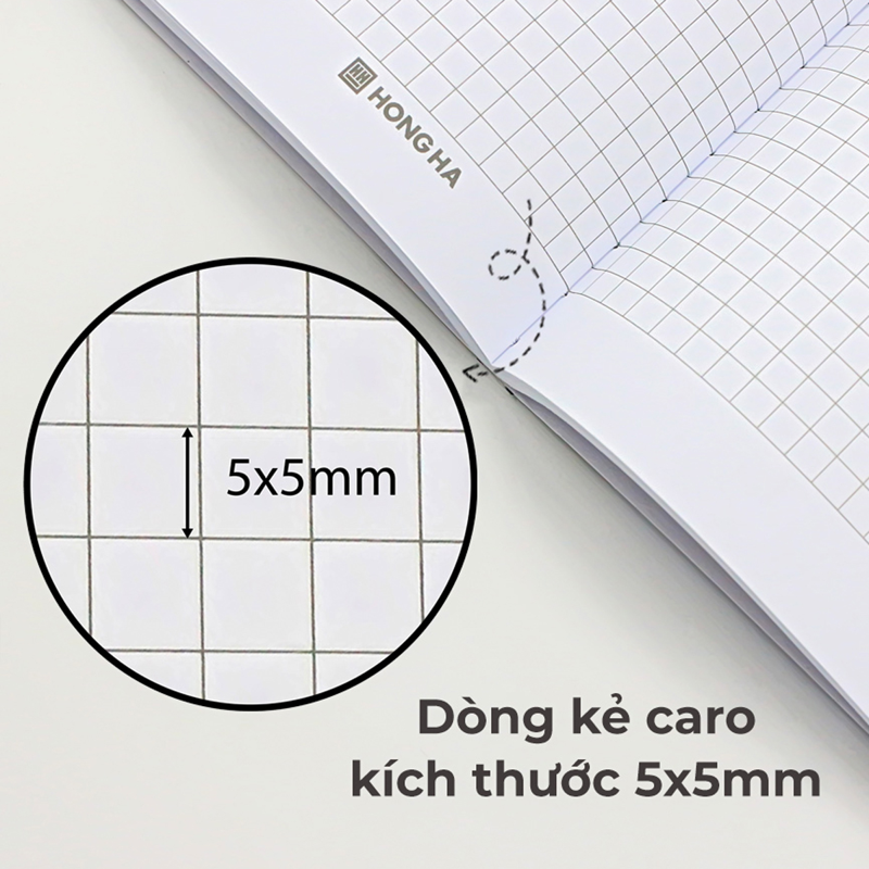 Hồng Hà - Sổ Bìa Bồi Wow A4 300tr 58gsm Caro 4653
