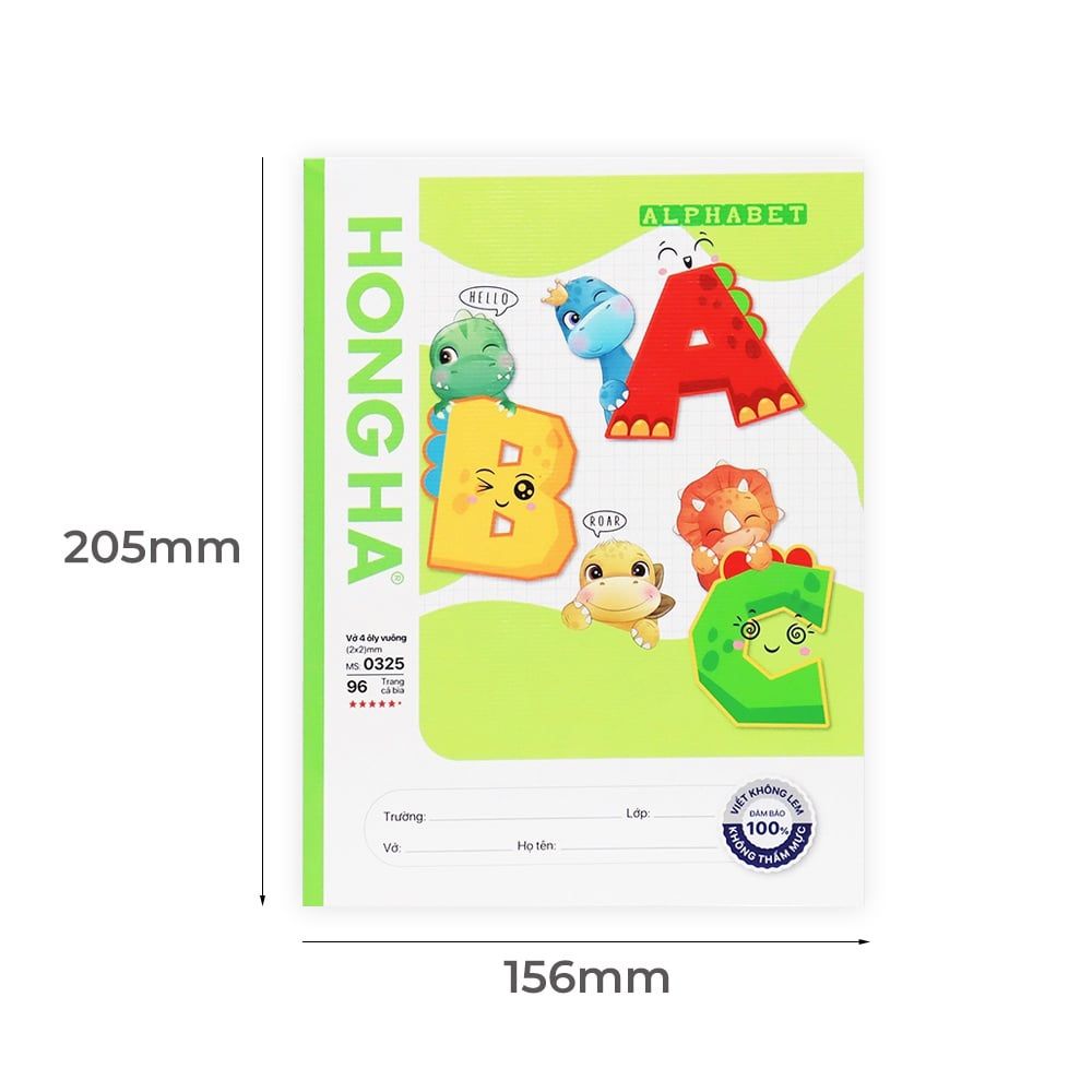 Tập Class 96tr Hồng Hà - Alphabet A5 DL80gsm 4oly (Giao mẫu ngẫu nhiên)