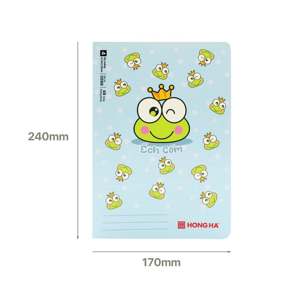 Tập School 48tr Hồng Hà - Ếch Cốm B5 DL100gsm 4oly (Giao mẫu ngẫu nhiên)