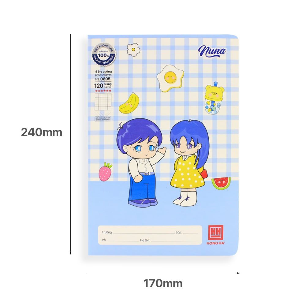 Tập School 120tr Hồng Hà – Nuna B5 DL100gsm 4oly (Giao mẫu ngẫu nhiên)