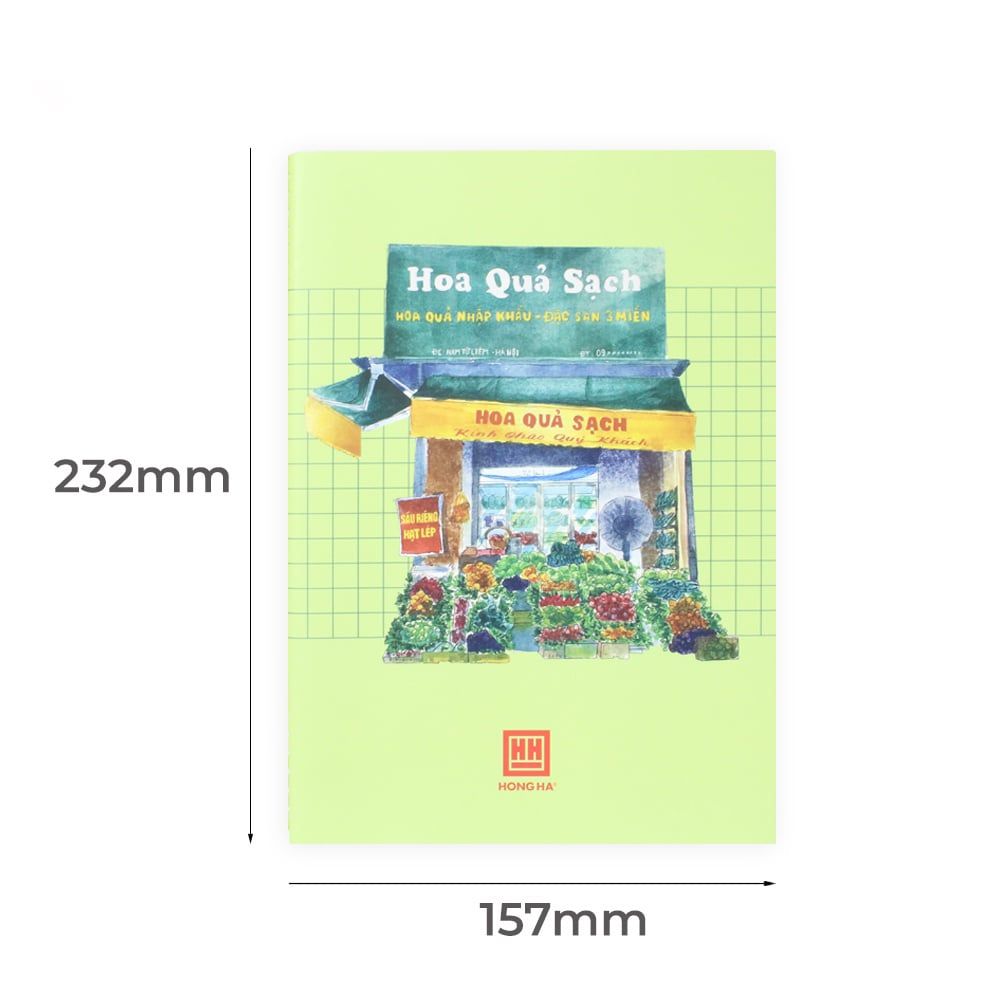 Tập Sinh Viên 120tr Hồng Hà – Sổ May Gáy Góc Phố B5 DL70gsm Caro 4651 (Giao mẫu ngẫu nhiên)