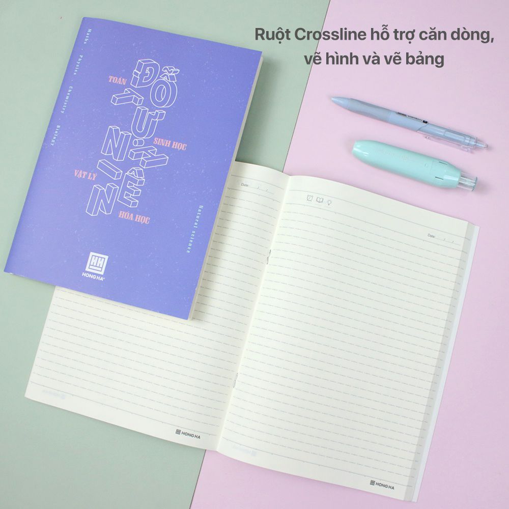 Tập Sinh Viên Study 200tr Hồng Hà – Đỗ Tự Nhiên B5 DL70gsm Kẻ Ngang Gạch 1469 (Giao mẫu ngẫu nhiên)