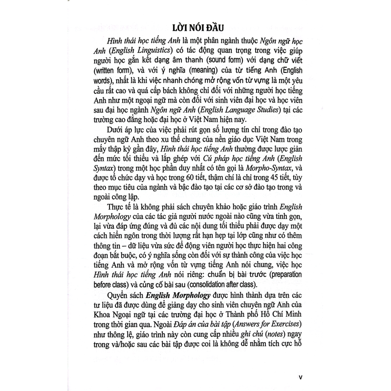 Hình Thái Học Tiếng Anh - English Morphology