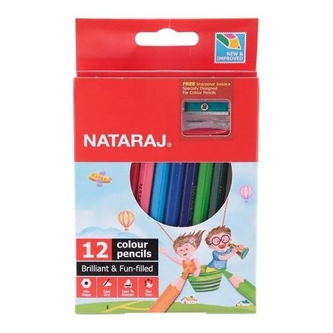 Bút Chì Ngắn 12 Màu NATARAJ H12