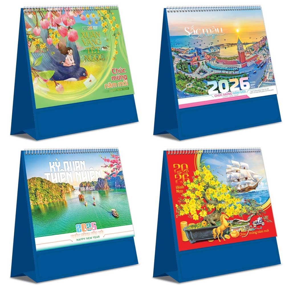 Lịch Hoa Niên 2026 - Lịch Bàn Chữ A 19x22