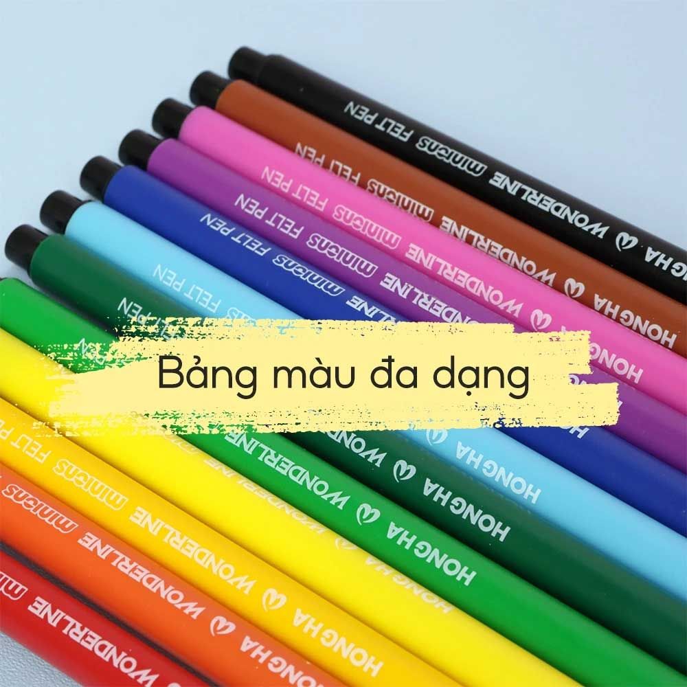 Hồng Hà - Hộp 18 Bút Lông Màu Minions 8122