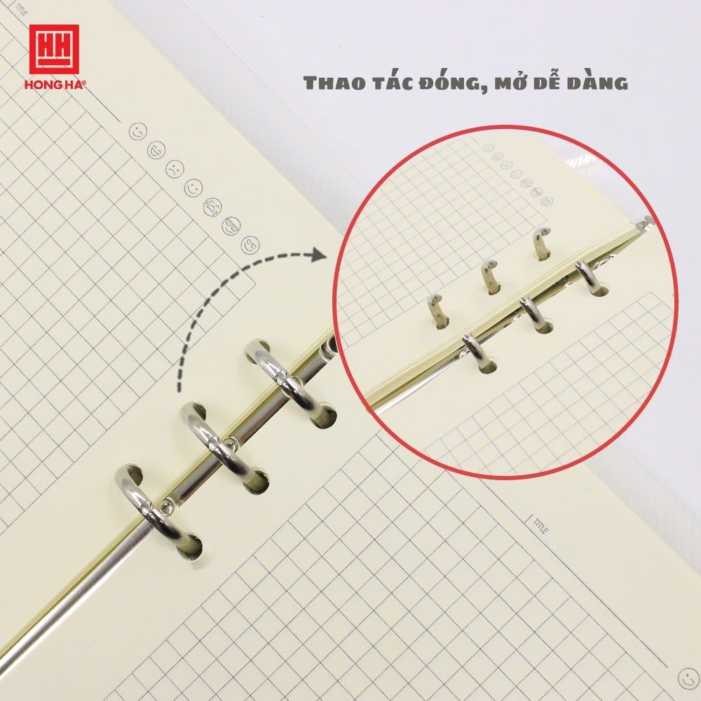 Hồng Hà - Sổ Bìa Còng Nhựa Trong Subject 200tr Đl: 100/76-78