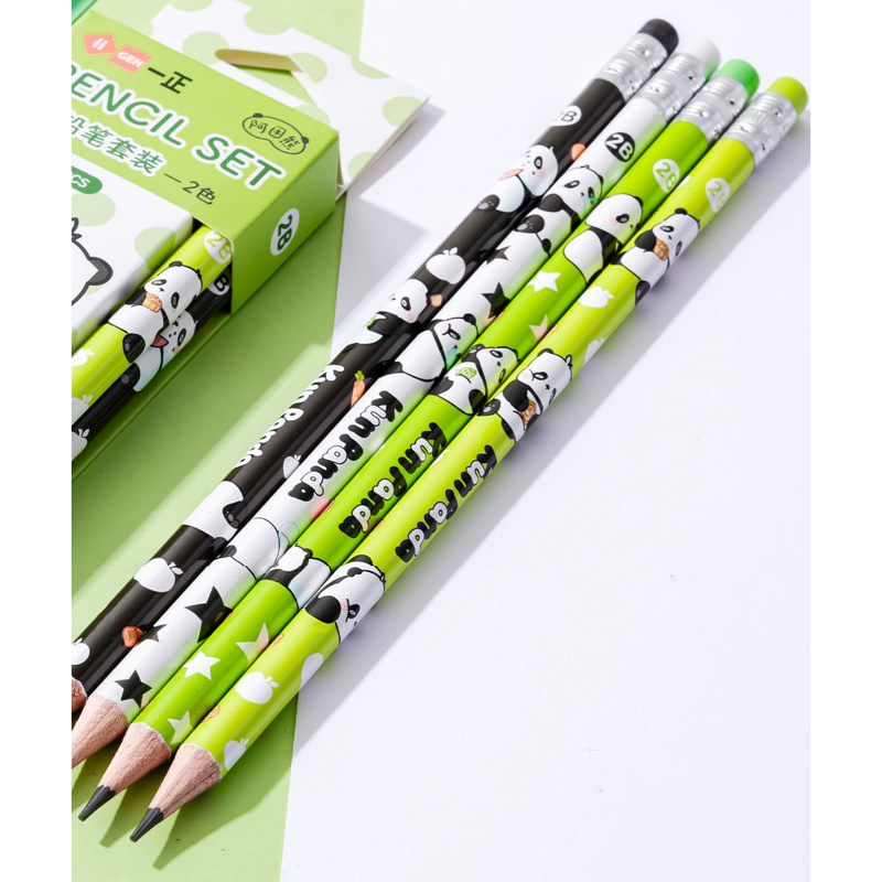 Iigen - Hộp 12 Cây Viết Chì Gỗ Panda IG2919