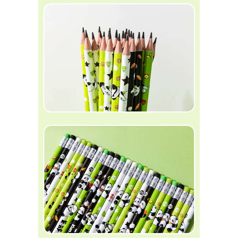 Iigen - Hộp 12 Cây Viết Chì Gỗ Panda IG2919